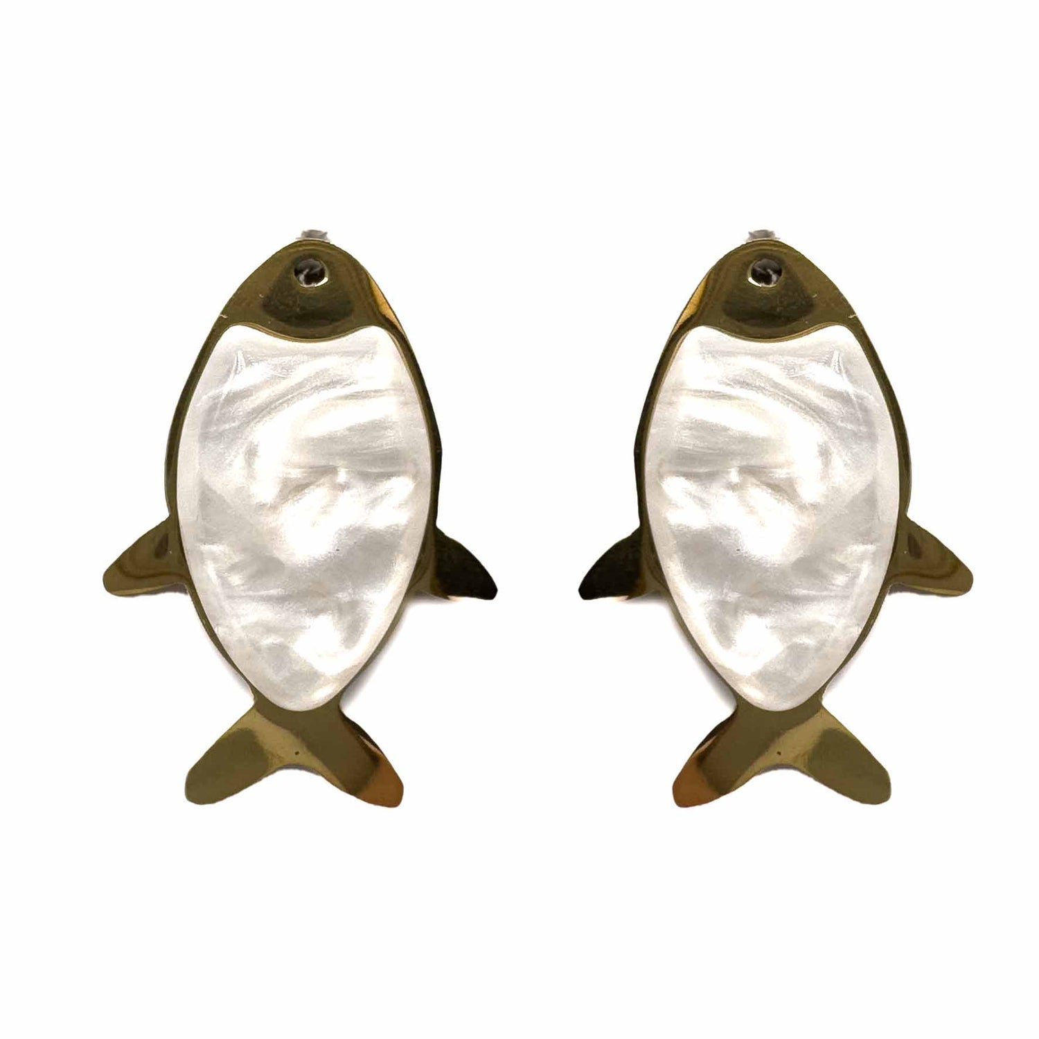 Palestro Milano Orecchini Bianco Pesciolini