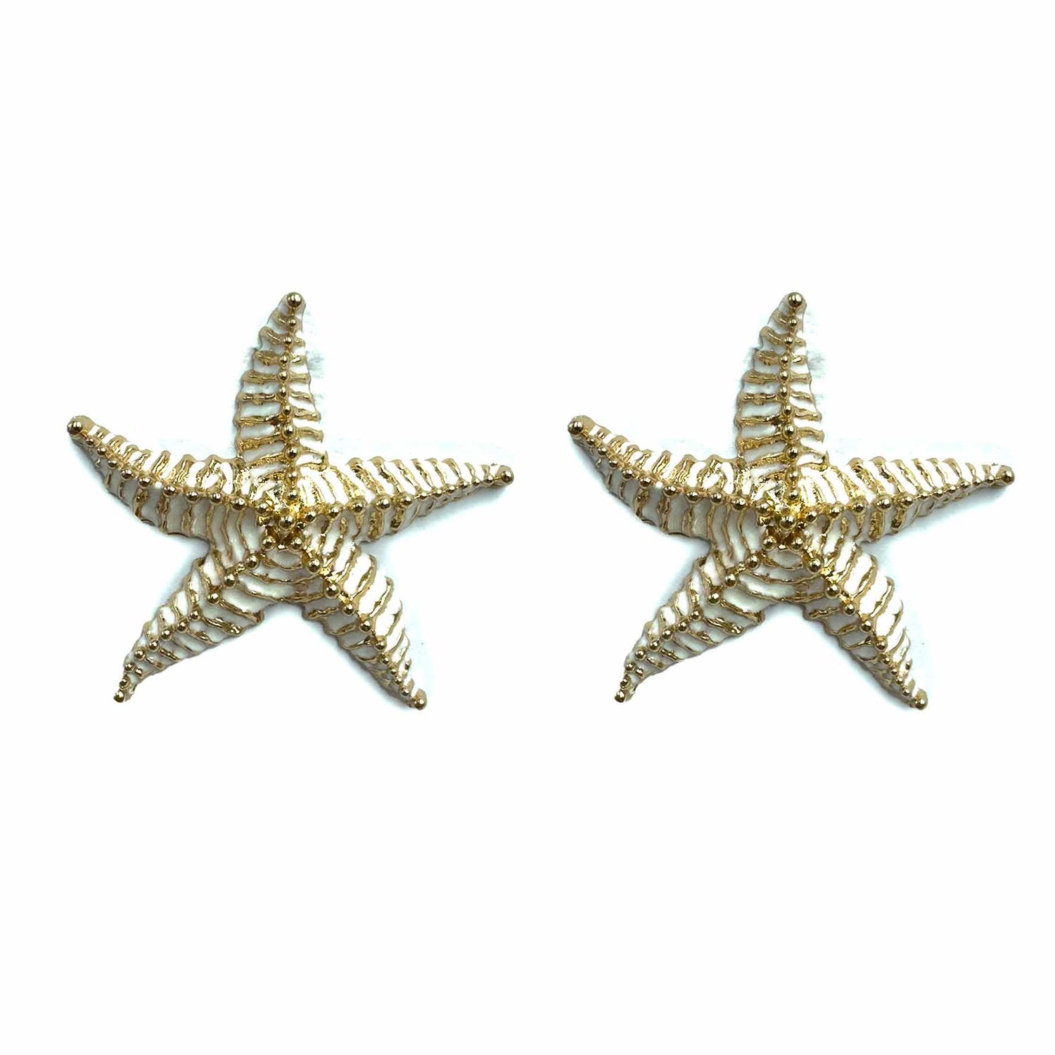 Palestro Milano Orecchini Bianco Stelle marine Zanzibar