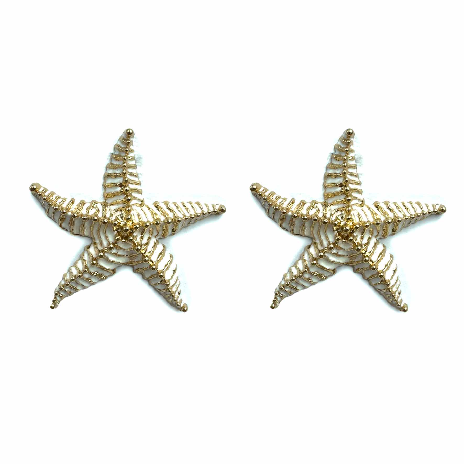 Palestro Milano Orecchini Bianco Stelle marine Zanzibar