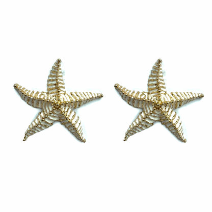 Palestro Milano Orecchini Bianco Stelle marine Zanzibar