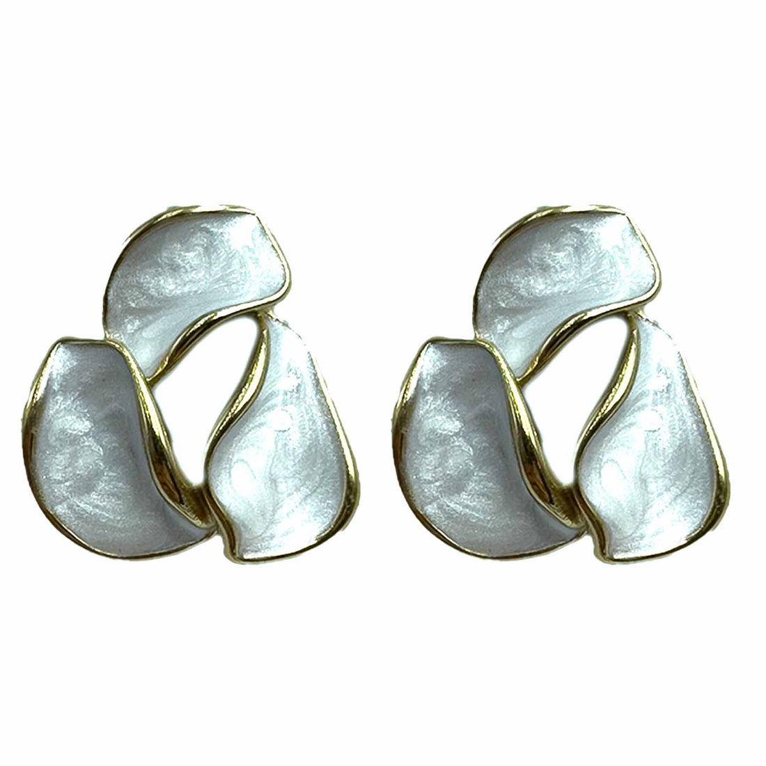 Palestro Milano Orecchini Bianco Triangoli colorati