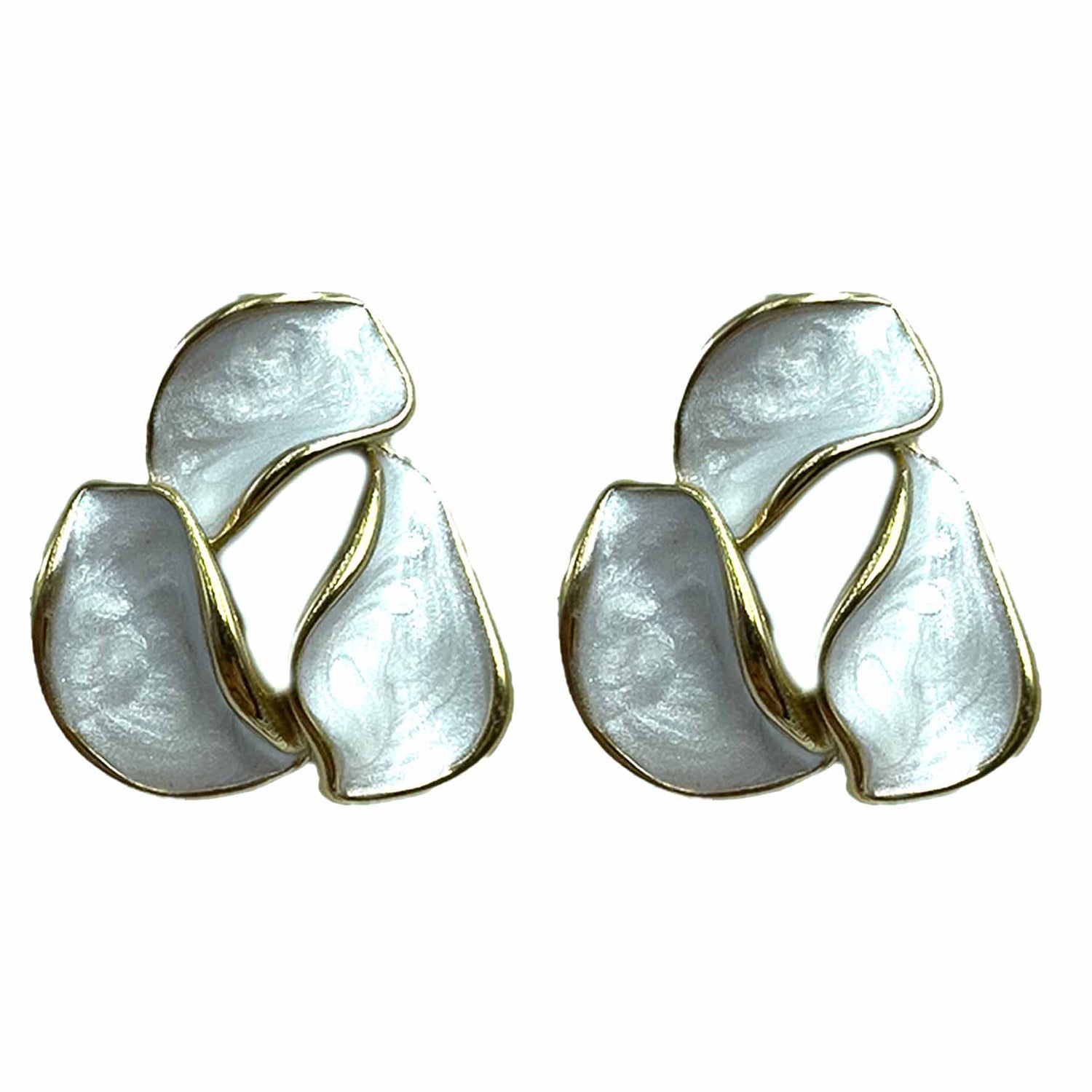 Palestro Milano Orecchini Bianco Triangoli colorati