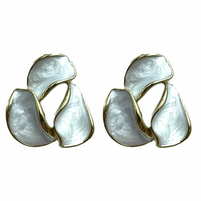 Palestro Milano Orecchini Bianco Triangoli colorati