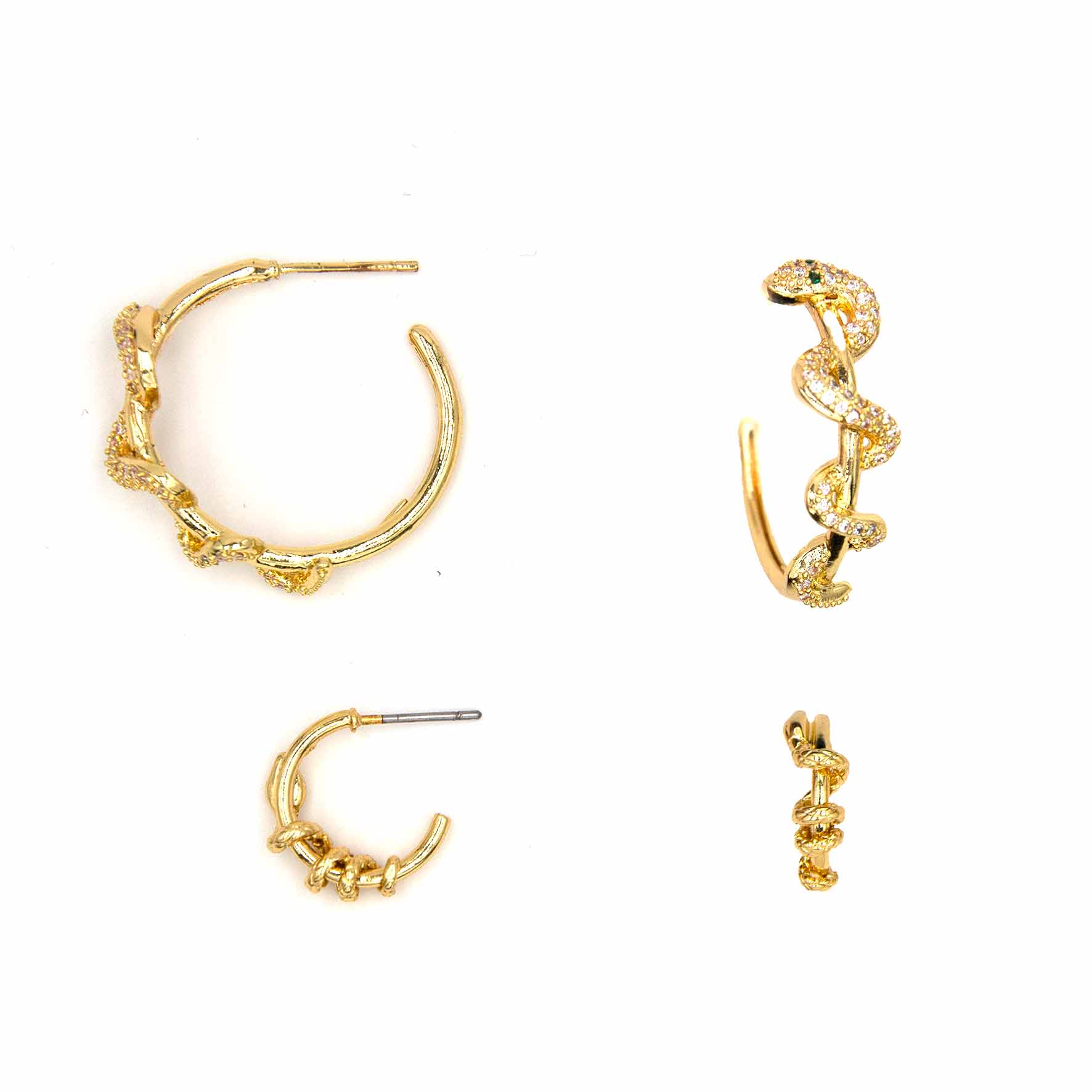 Palestro Milano Orecchini Big Cerchietti serpente