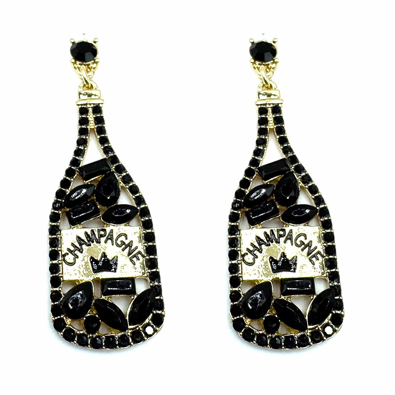 Palestro Milano Orecchini Black Bollicine di champagne