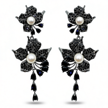 Palestro Milano Orecchini Black Bouganville