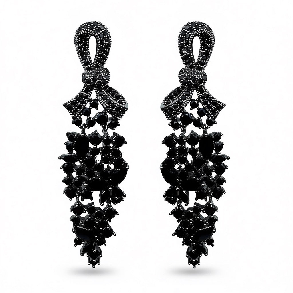 Palestro Milano Orecchini Black Grappolo di Luce