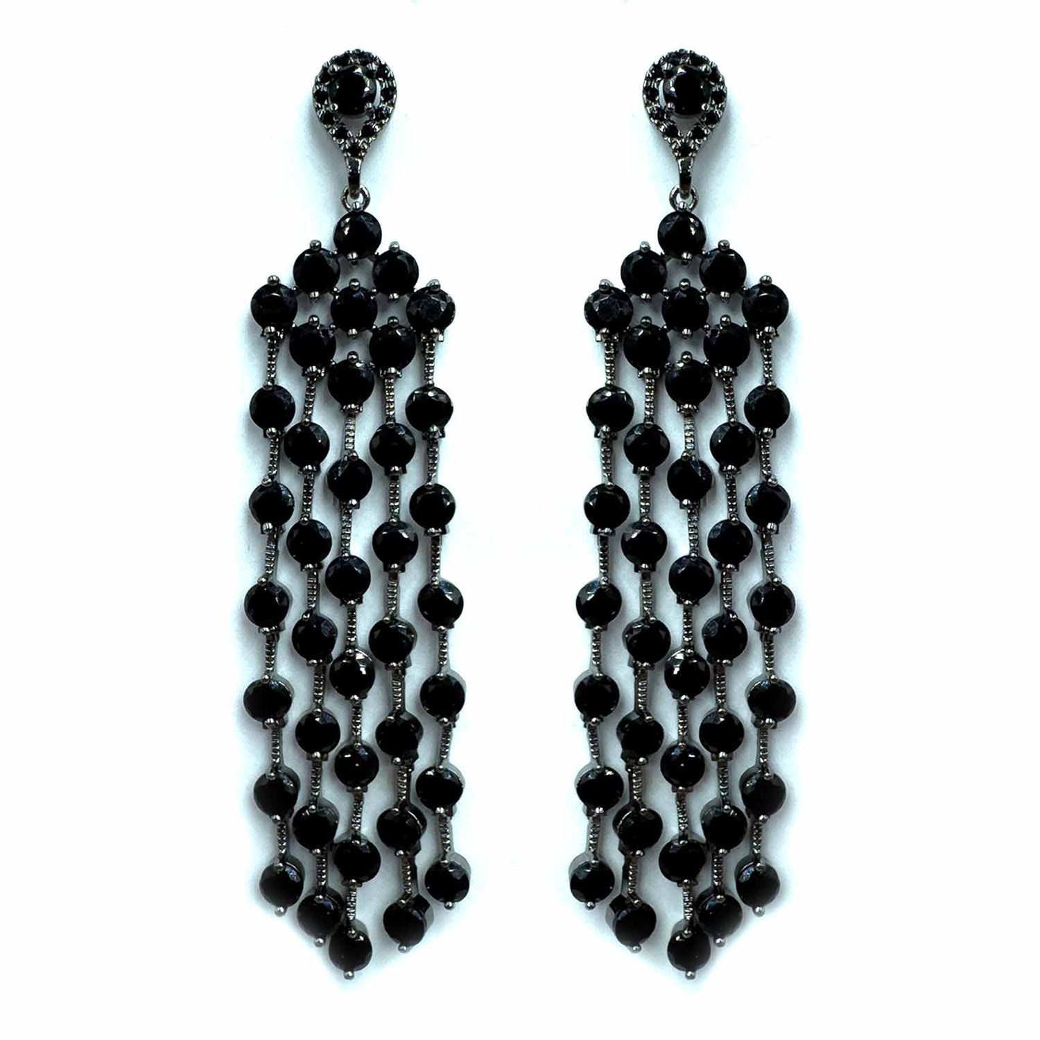 Palestro Milano Orecchini Black Magia di cristalli