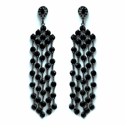 Palestro Milano Orecchini Black Magia di cristalli
