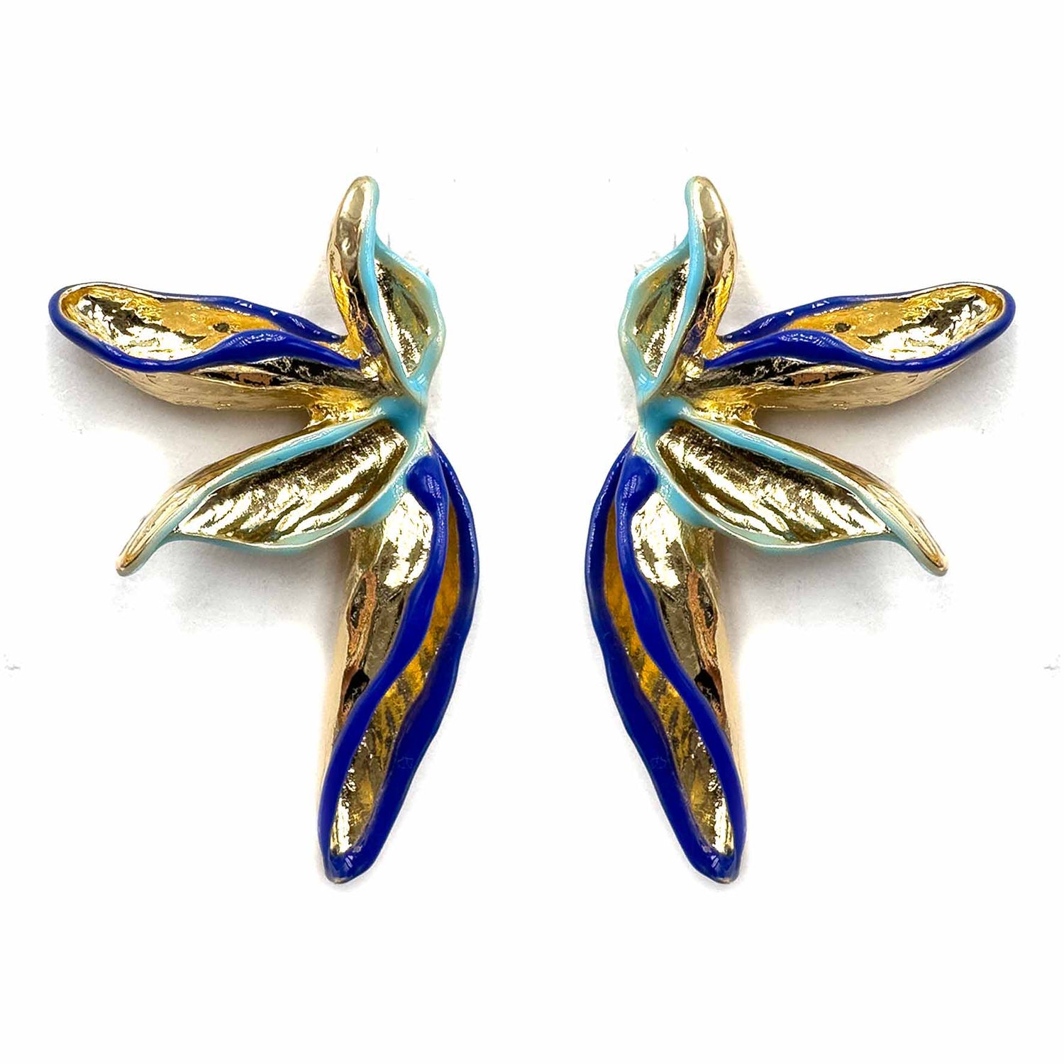 Palestro Milano Orecchini Blu/Azzurro Petali del Pittore