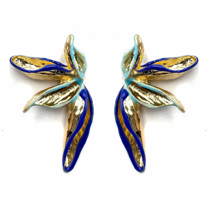 Palestro Milano Orecchini Blu/Azzurro Petali del Pittore