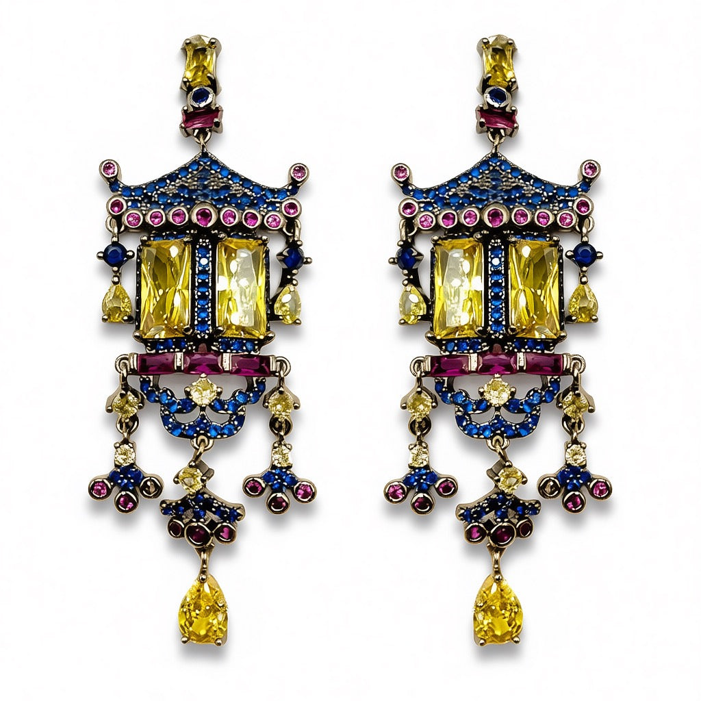 Palestro Milano Orecchini Blu Carrozza di Pavè