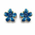 Palestro Milano Orecchini Blu chiaro Fiori dei Tropici
