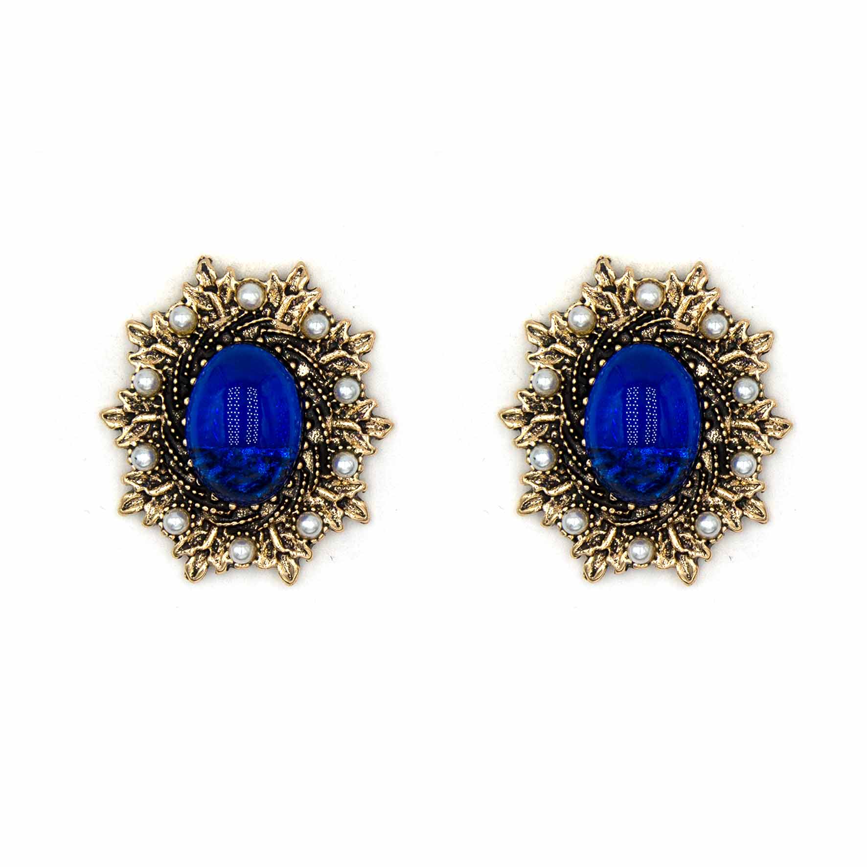 Palestro Milano Orecchini Blu Dama Vintage
