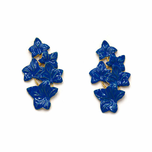 Palestro Milano Orecchini Blu Edera