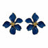 Palestro Milano Orecchini Blu Fiori Tropicali