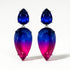 Palestro Milano Orecchini Blu-Fucsia Pietre sfumate a Goccia