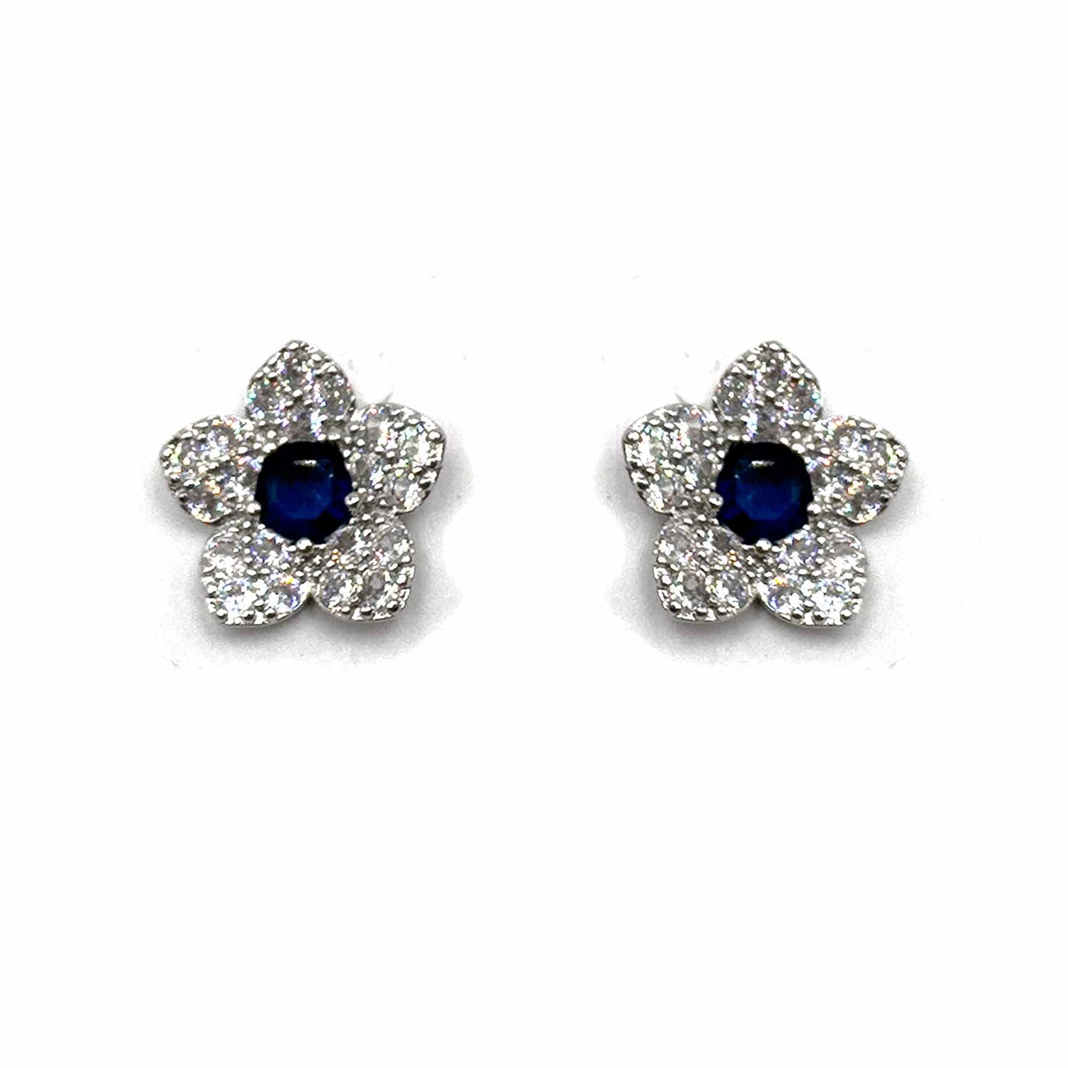 Palestro Milano Orecchini Blu Mini fiorellini