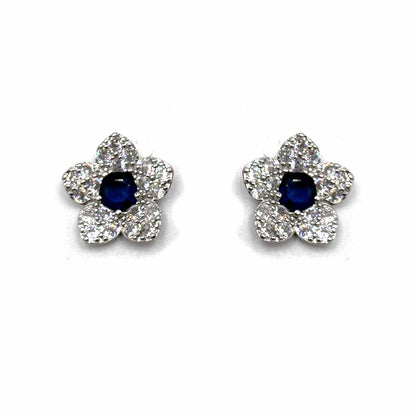 Palestro Milano Orecchini Blu Mini fiorellini