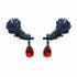Palestro Milano Orecchini Blu - Rosso Piume rampicanti con goccia