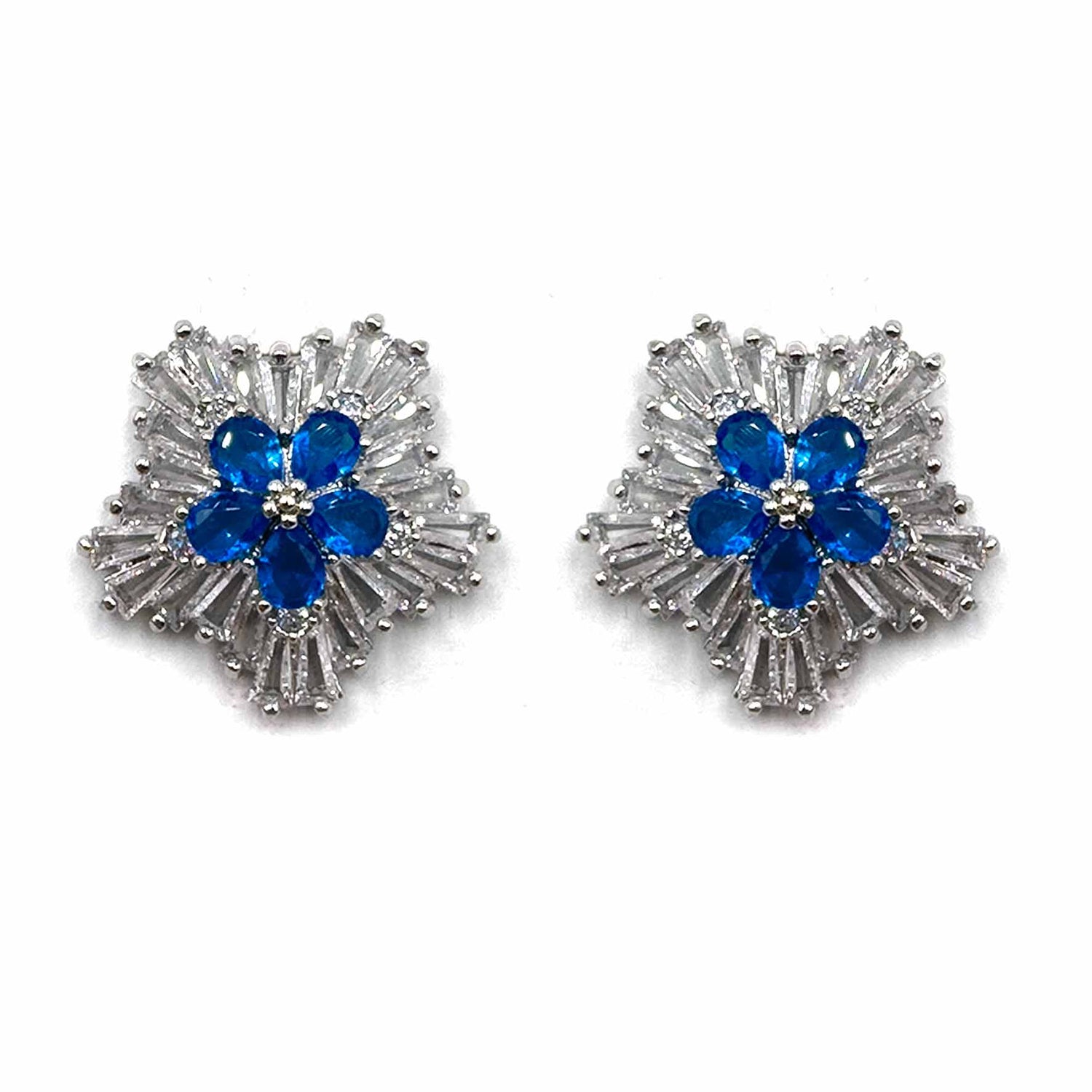 Palestro Milano Orecchini Blu Stelle di pavè