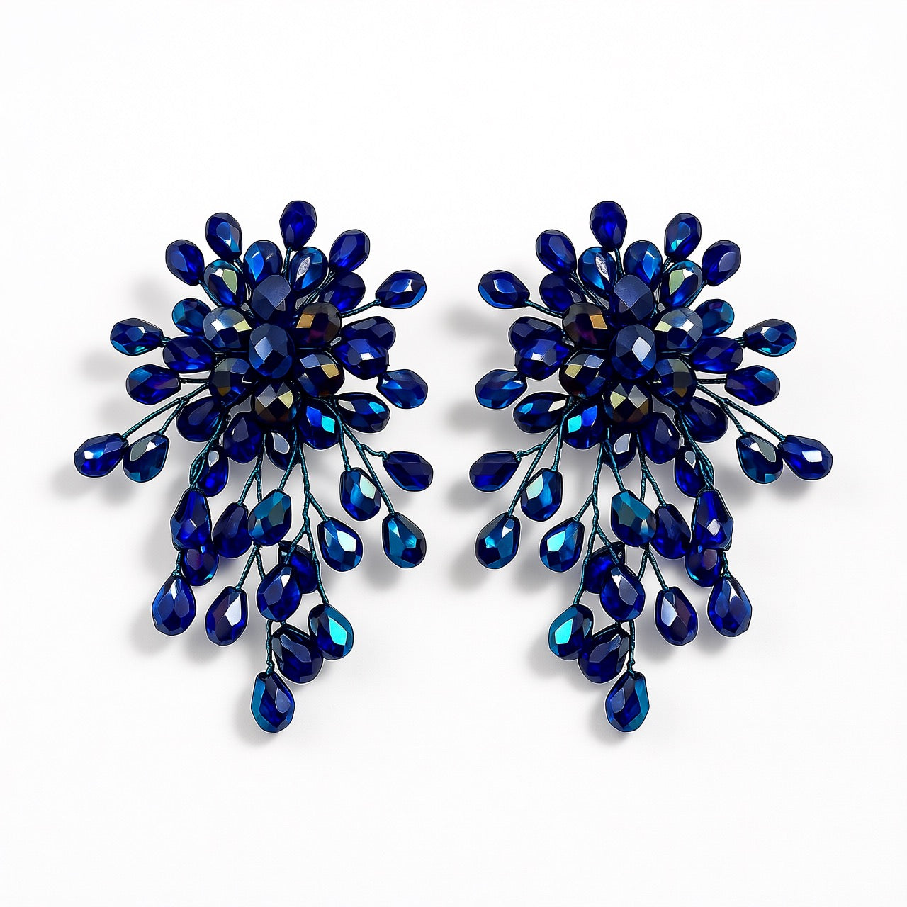 Palestro Milano Orecchini Blu Trionfo di Perline - NEW