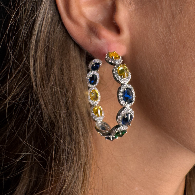 Palestro Milano Orecchini Boccoli di cristallo