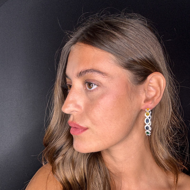 Palestro Milano Orecchini Boccoli di cristallo