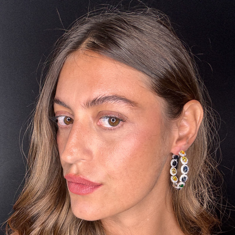 Palestro Milano Orecchini Boccoli di cristallo