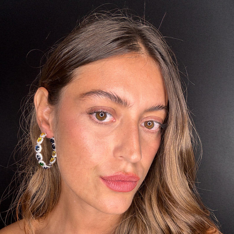 Palestro Milano Orecchini Boccoli di cristallo