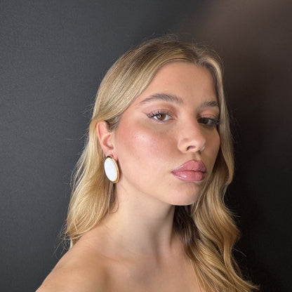 Palestro Milano Orecchini Bottone Ovale