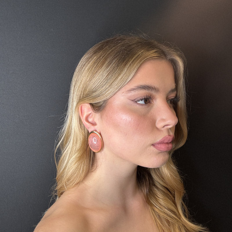 Palestro Milano Orecchini Bottone Ovale