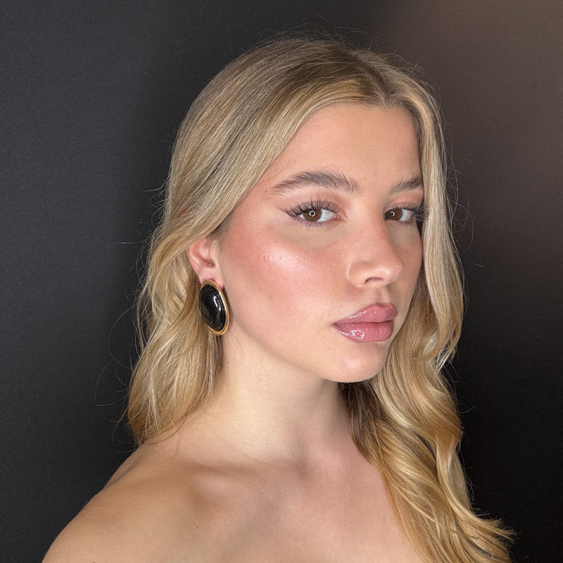 Palestro Milano Orecchini Bottone Ovale