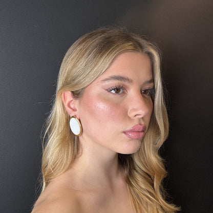 Palestro Milano Orecchini Bottone Ovale