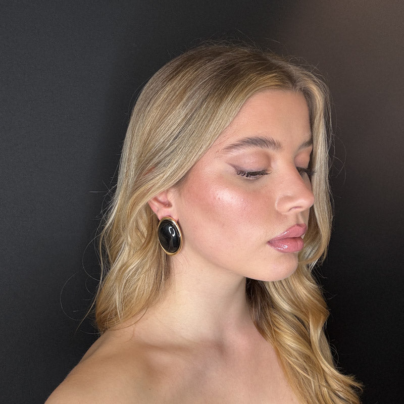 Palestro Milano Orecchini Bottone Ovale