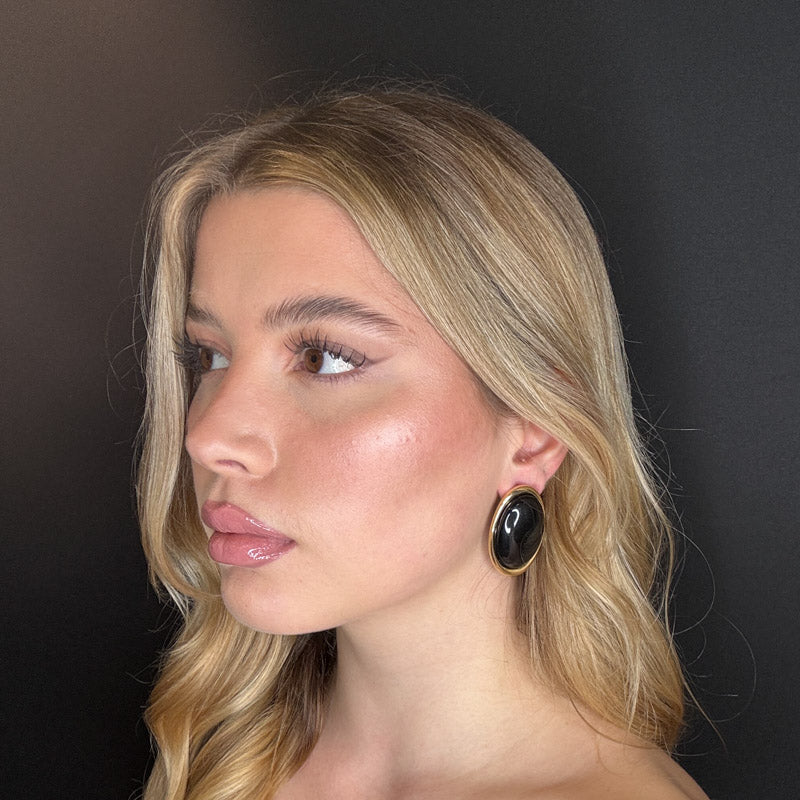 Palestro Milano Orecchini Bottone Ovale