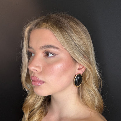 Palestro Milano Orecchini Bottone Ovale