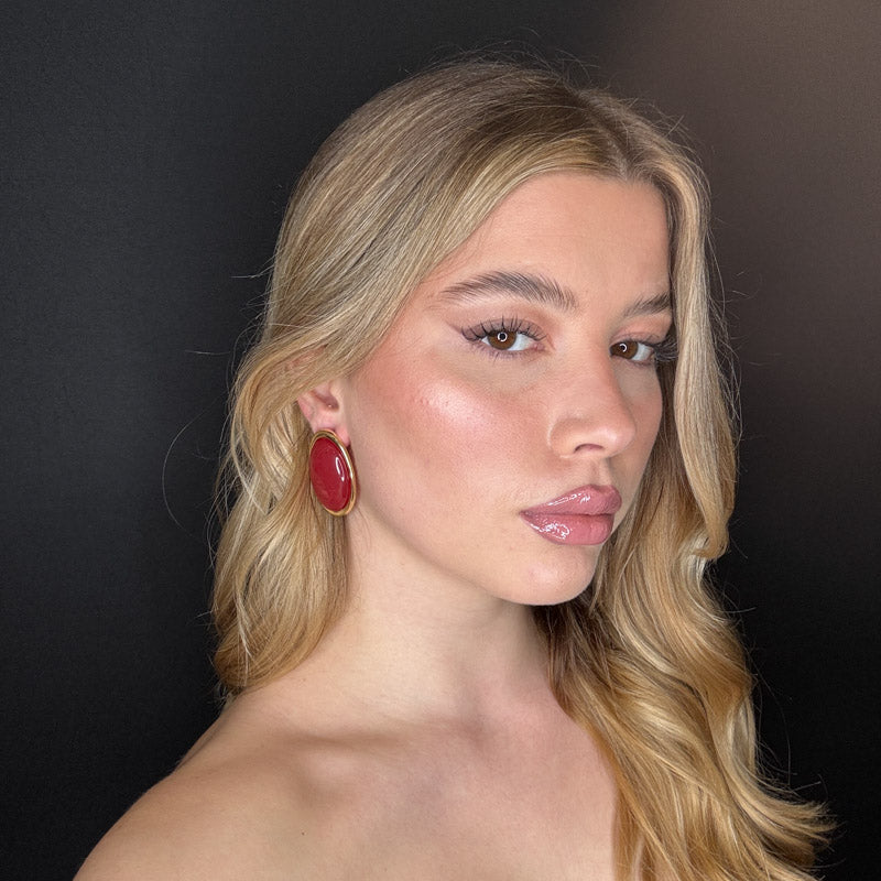 Palestro Milano Orecchini Bottone Ovale