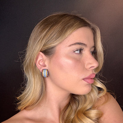 Palestro Milano Orecchini Bottone Zirconato