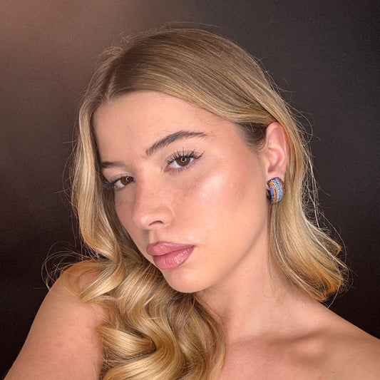 Palestro Milano Orecchini Bottone Zirconato