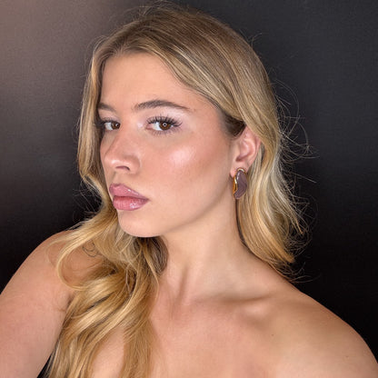 Palestro Milano Orecchini Bottoni a mandorla perlati