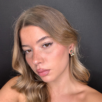 Palestro Milano Orecchini Campane natalizie con perline