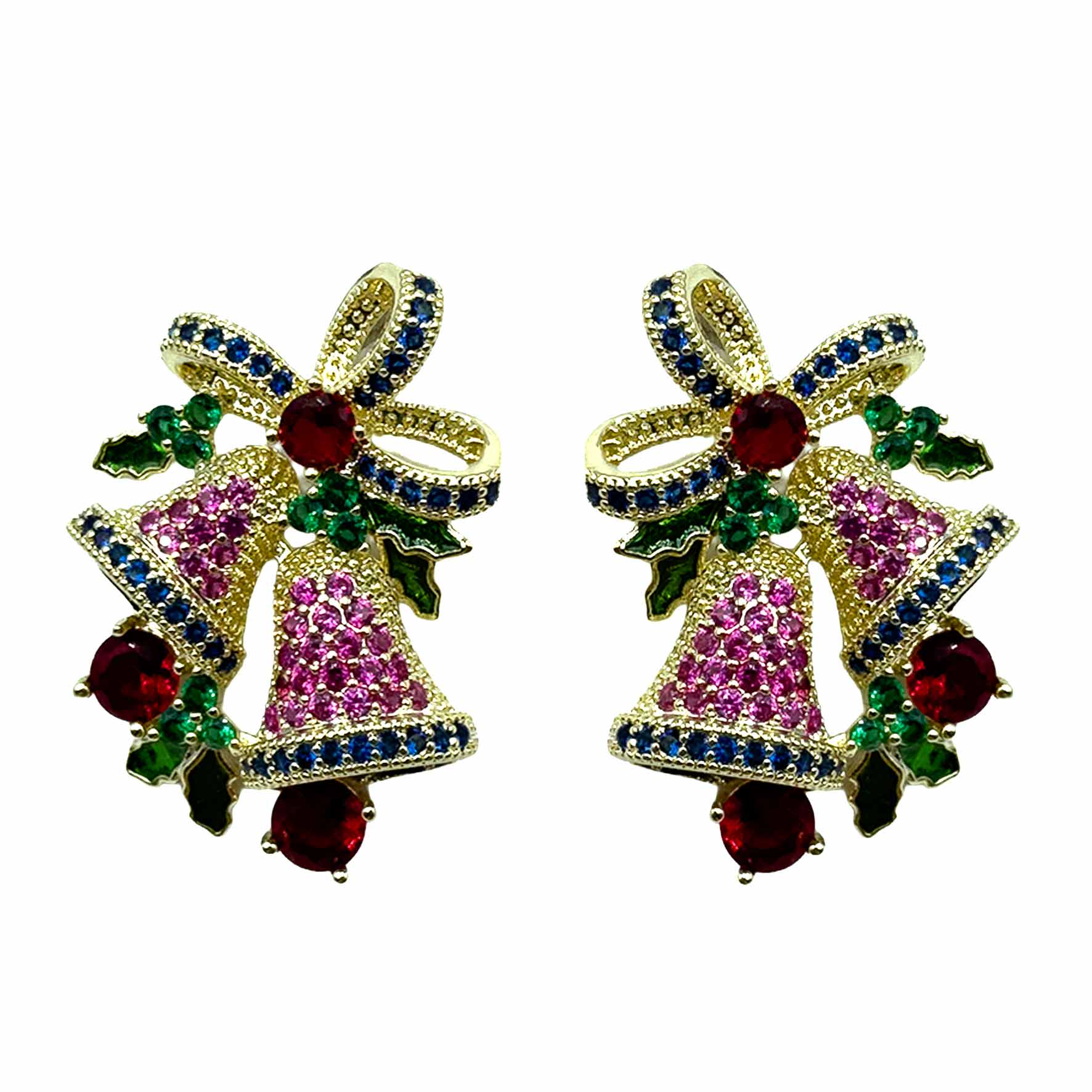 Palestro Milano Orecchini Campanelle di zirconi Argento 925