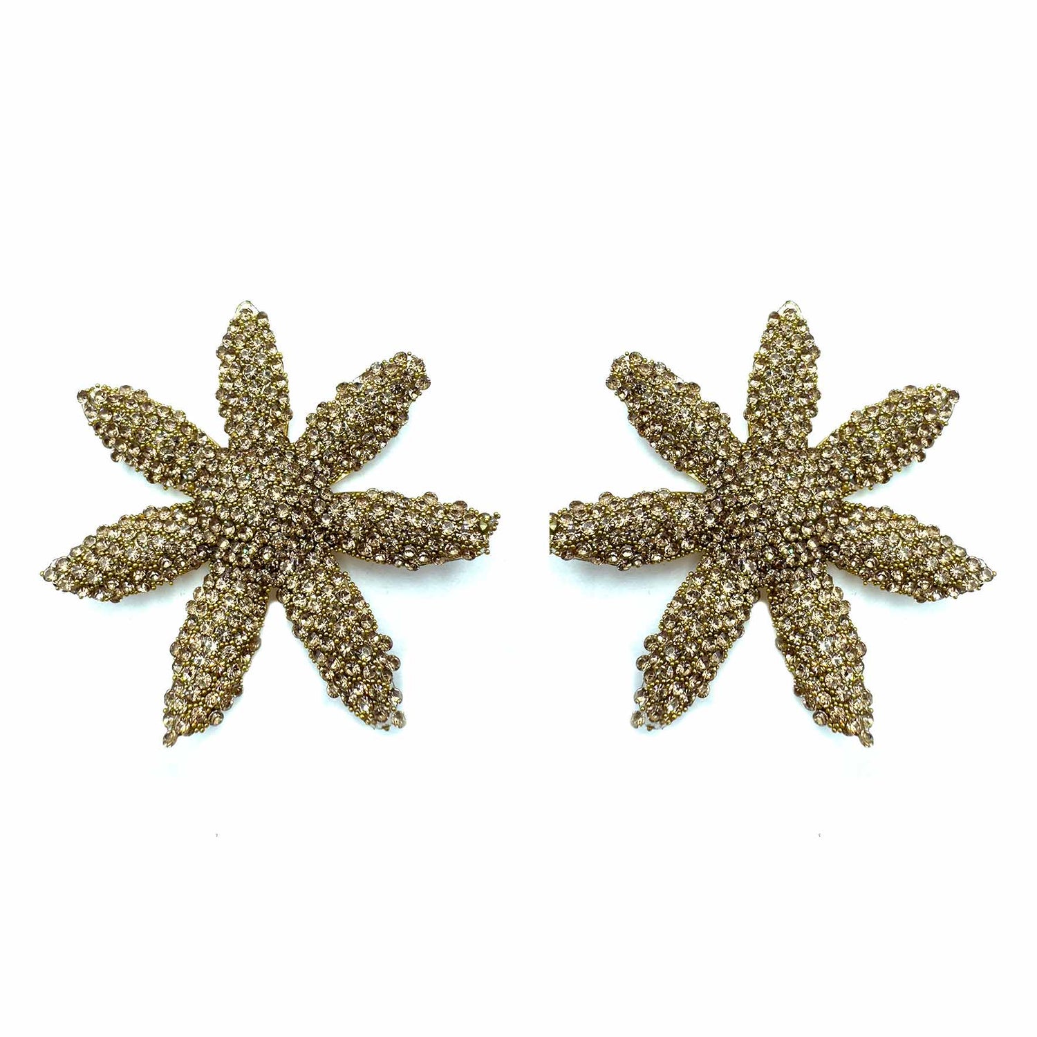 Palestro Milano Orecchini Caramello Fiori di zirconi