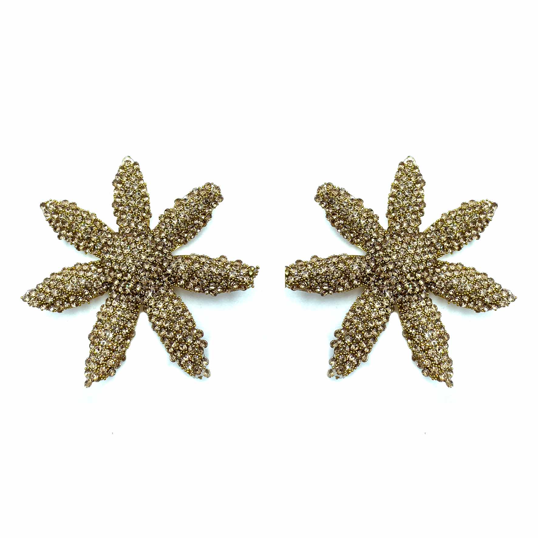 Palestro Milano Orecchini Caramello Fiori di zirconi