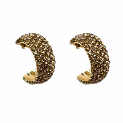 Palestro Milano Orecchini Caramello Hoops di zirconi