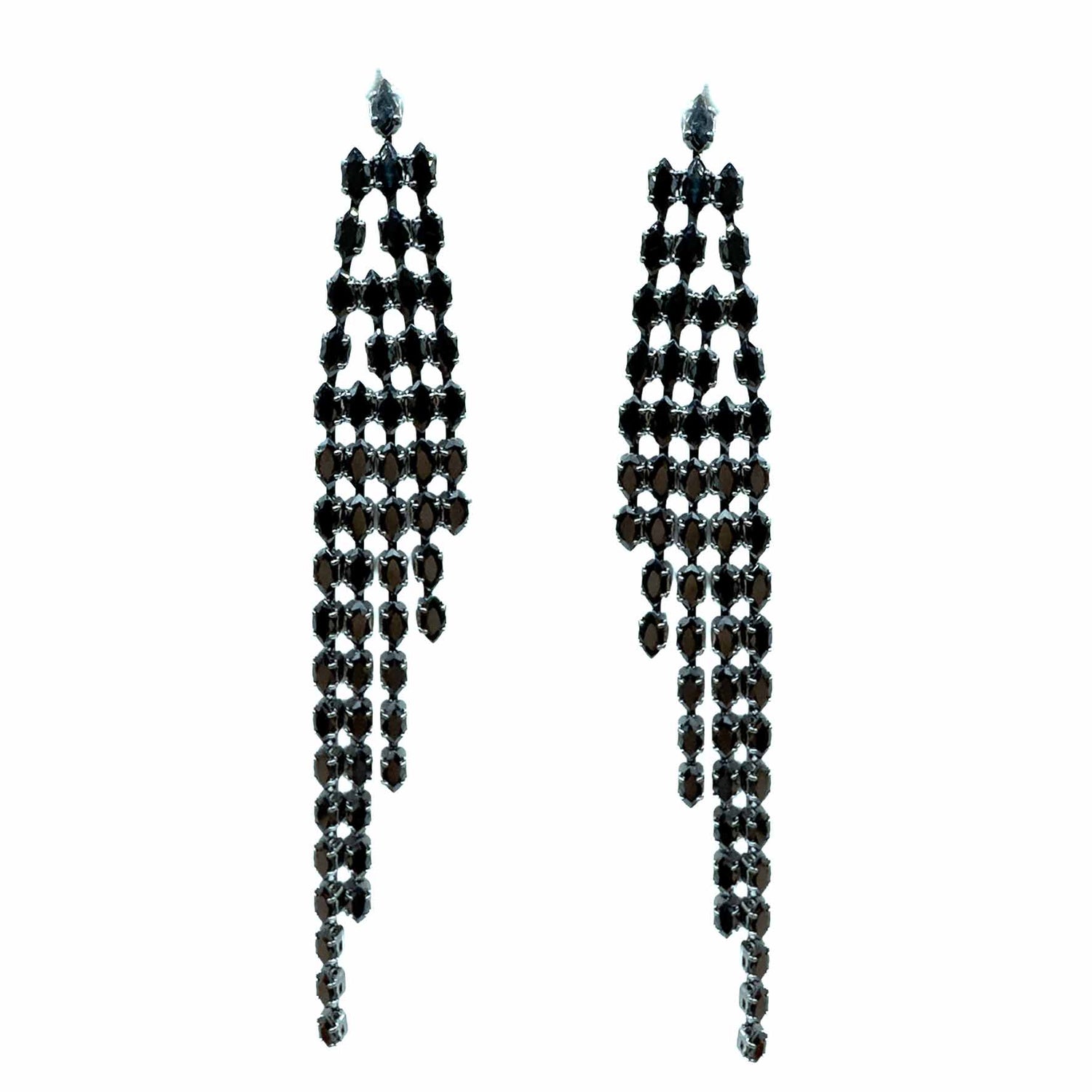 Palestro Milano Orecchini Cascata di Cristallo Dark