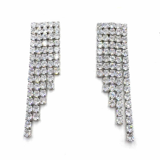 Palestro Milano Orecchini Cascata di pavè