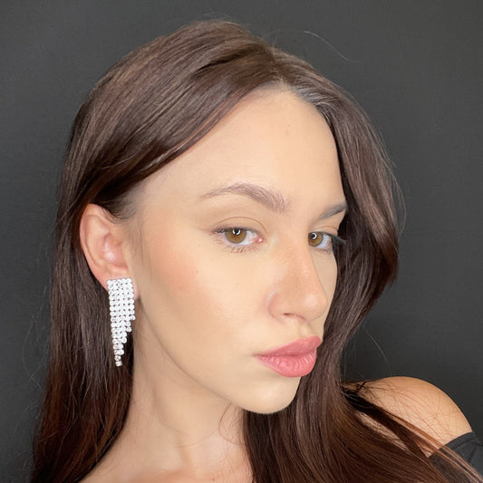 Palestro Milano Orecchini Cascata di pavè