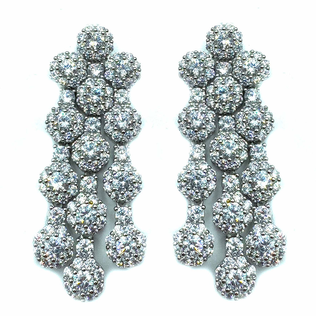Palestro Milano Orecchini Cascata di Sfere Brillanti